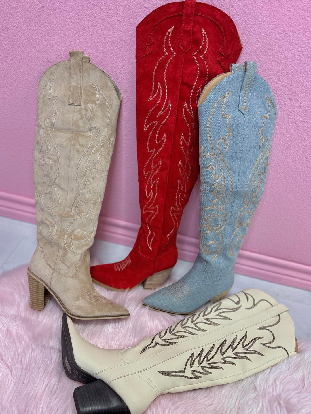 The Celina Ivory Boots