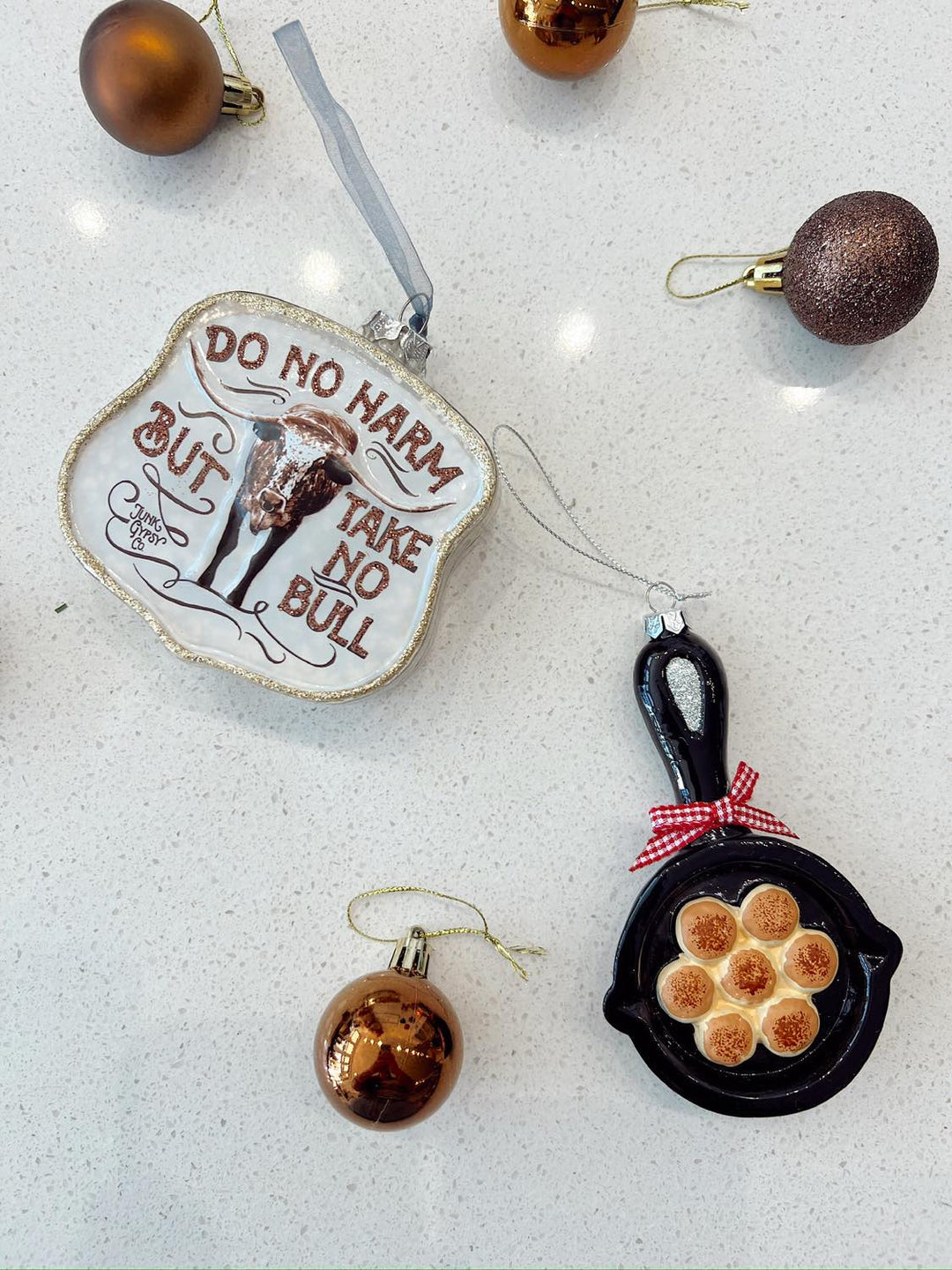 Do No Harm But Take No Bull Ornament