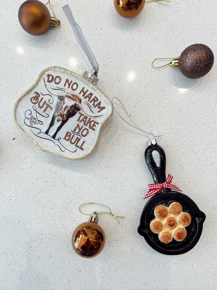 Do No Harm But Take No Bull Ornament