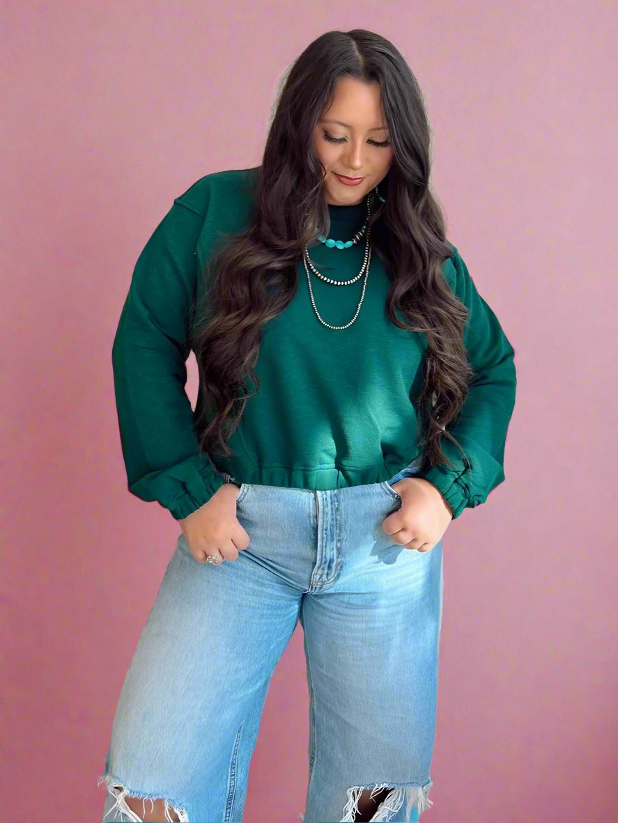 The Olivia Cropped Pullover Sweater