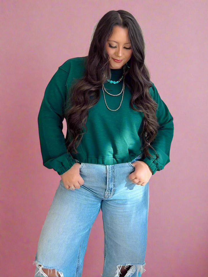 The Olivia Cropped Pullover Sweater