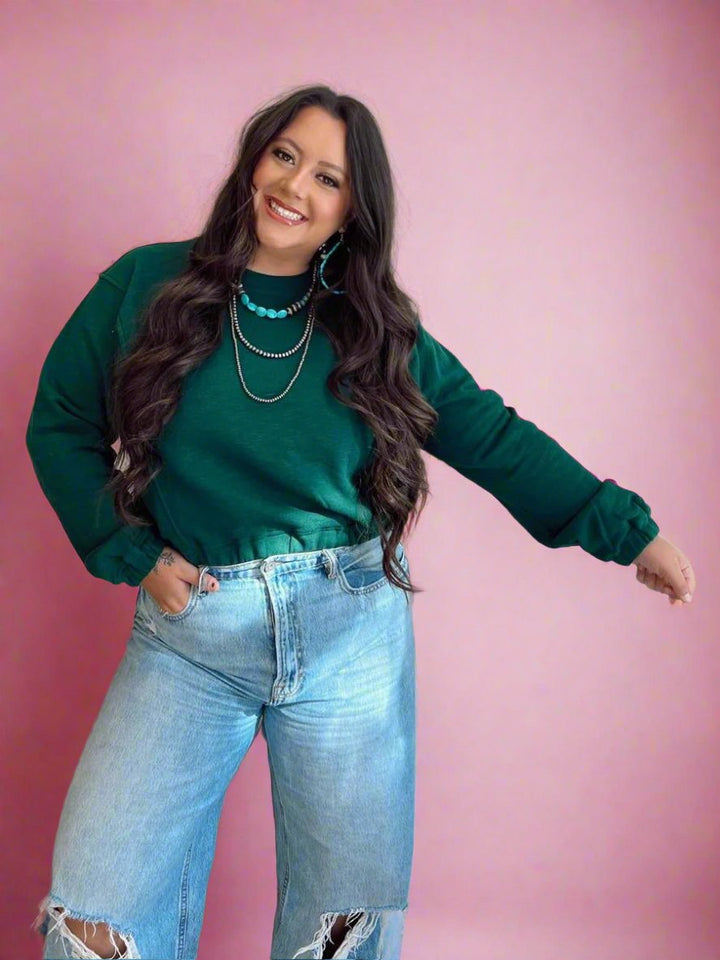 The Olivia Cropped Pullover Sweater