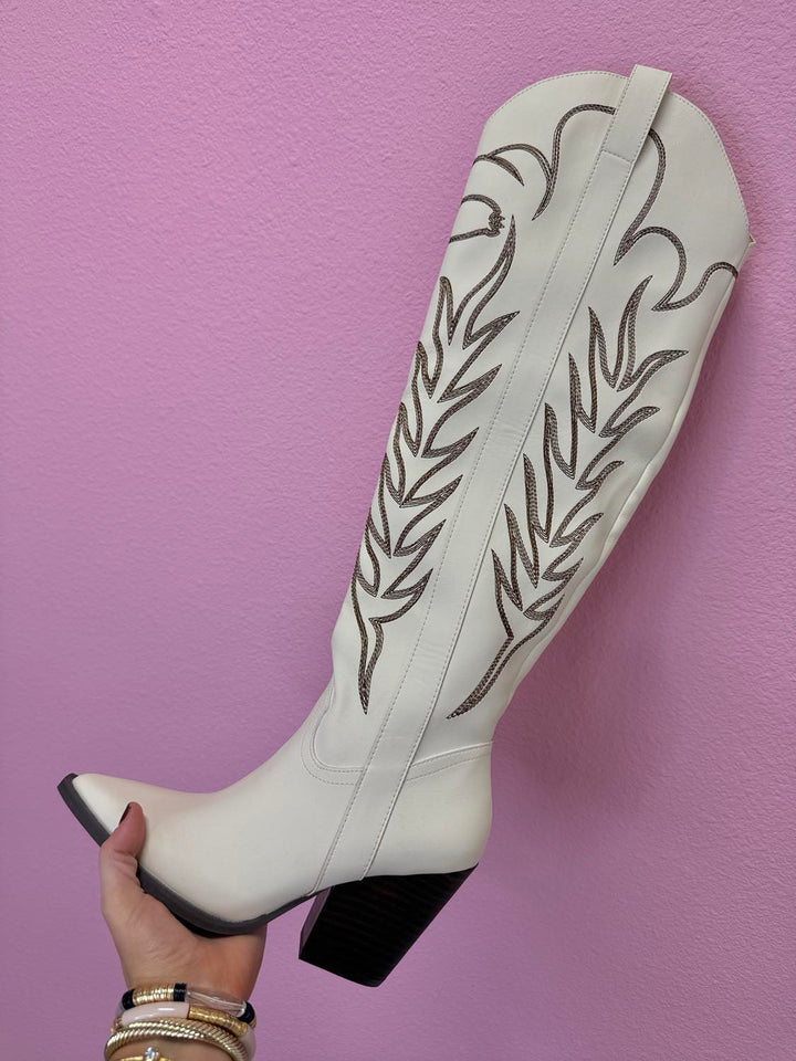 The Celina Ivory Boots