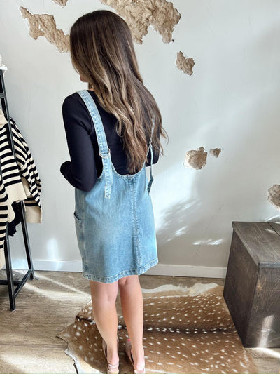 The Luna Denim Overall Dress