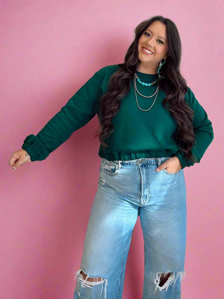 The Olivia Cropped Pullover Sweater