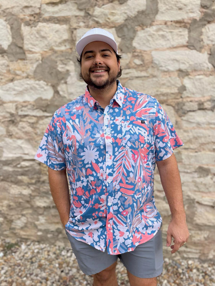 Wildflower Men's Polo Button Up