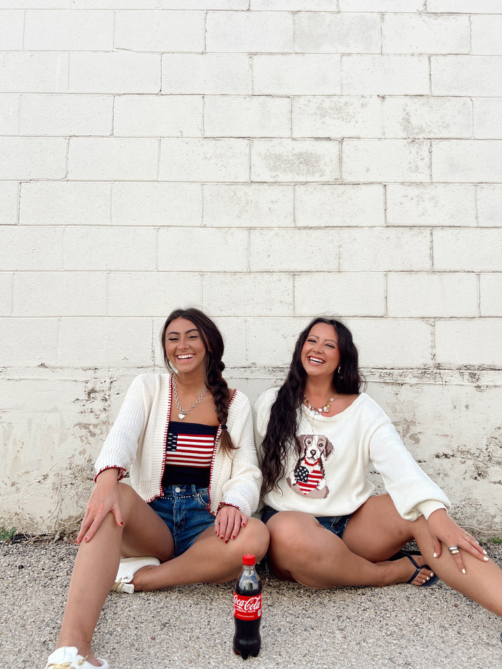 Star Spangled Pup Pullover Top