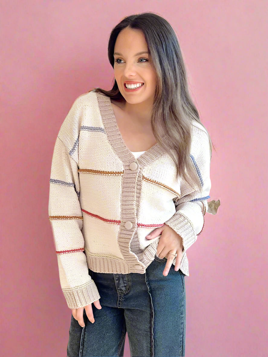 Easy Does It Stripe Cardigan