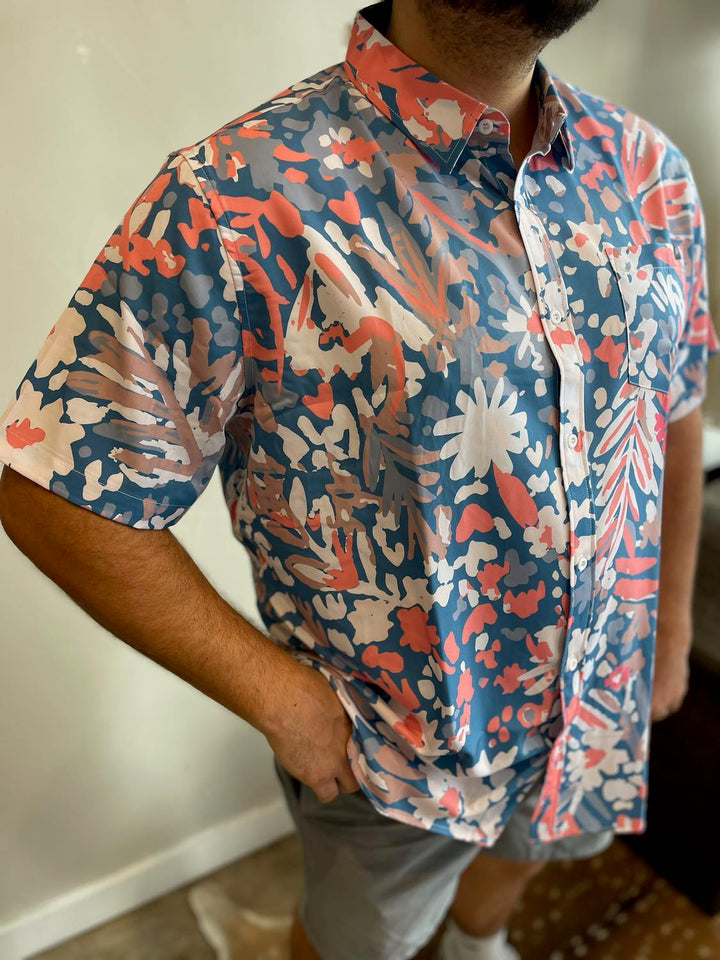 Wildflower Men's Polo Button Up