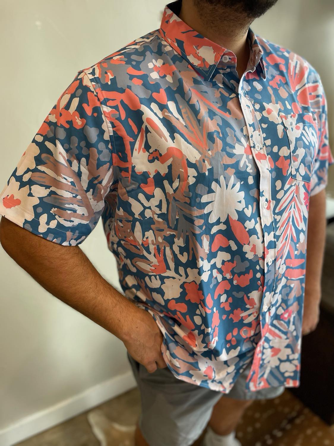 Wildflower Men's Polo Button Up