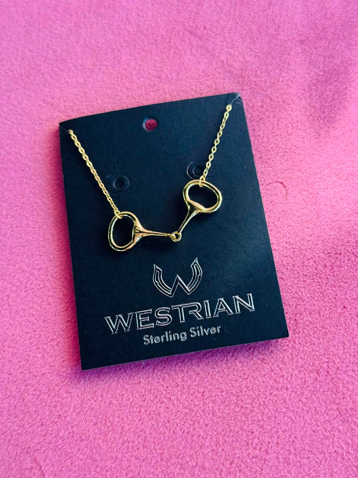 14k Gold Horse Bit Necklace