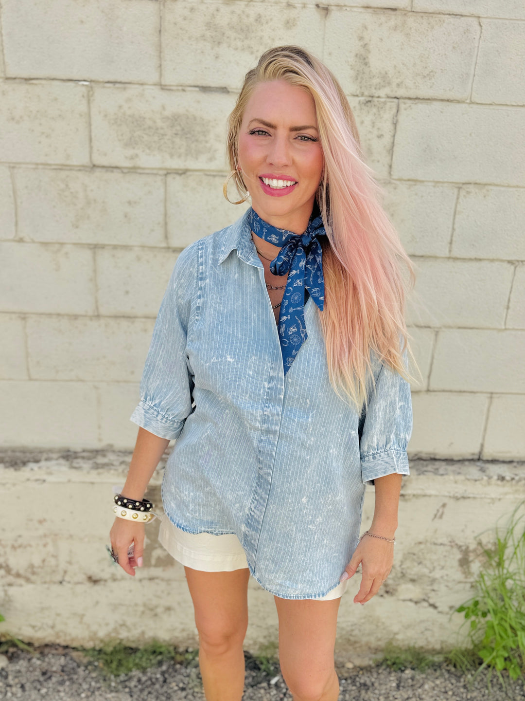 Salt Air & Chambray Days Top