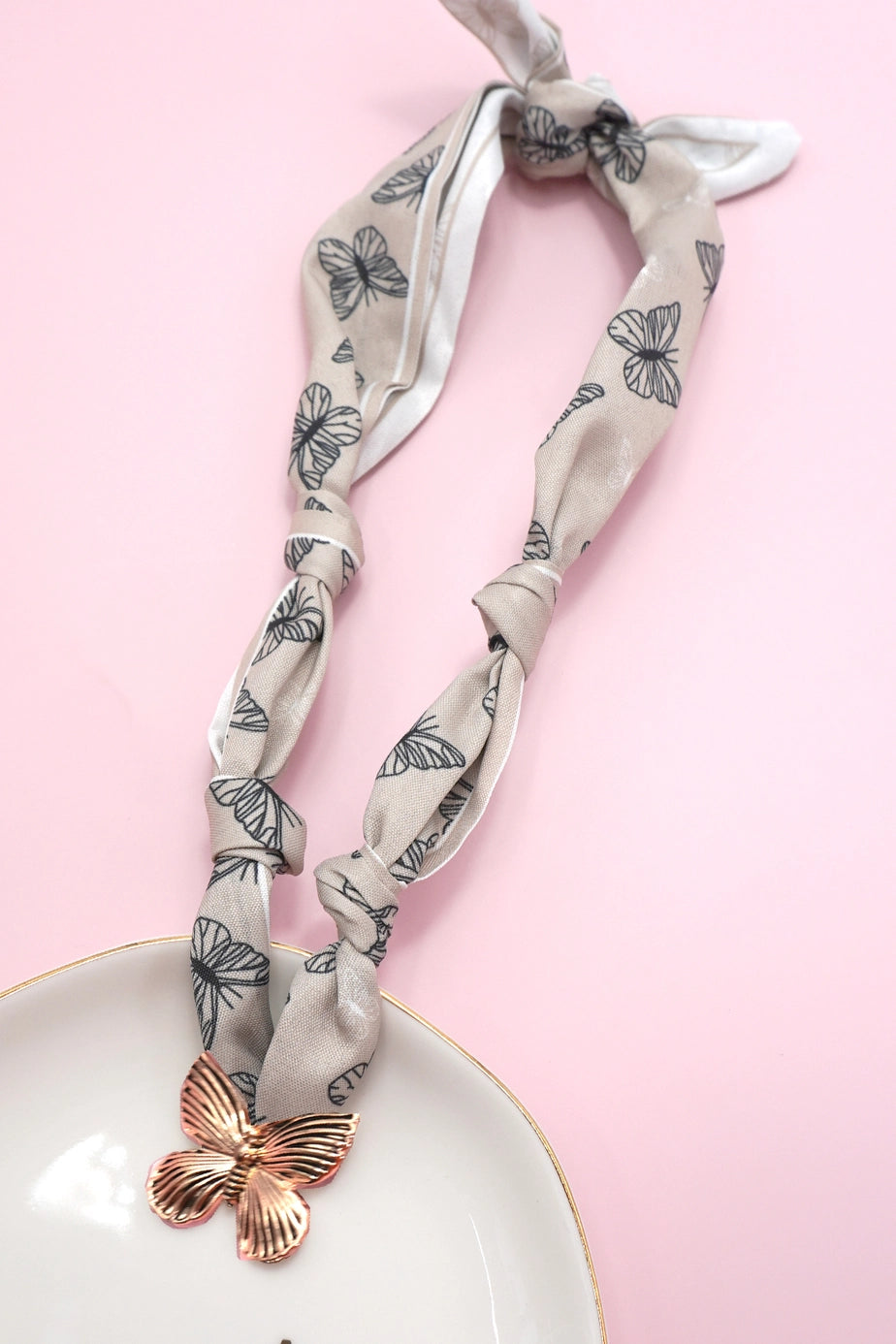 Float Away Scarf Charm Necklace