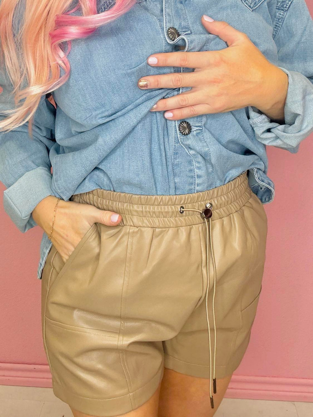 The Pheonix Faux Leather Shorts