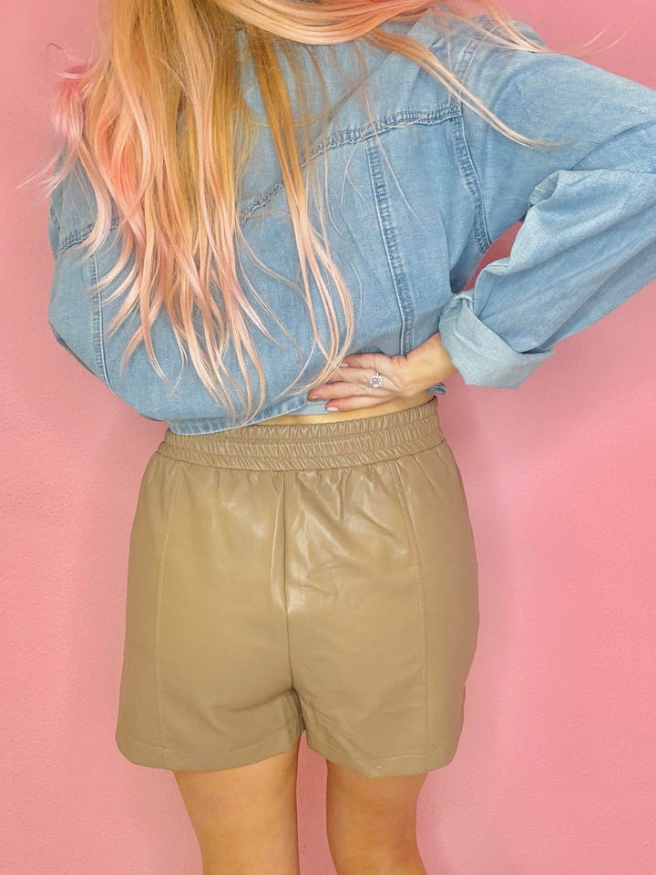 The Pheonix Faux Leather Shorts