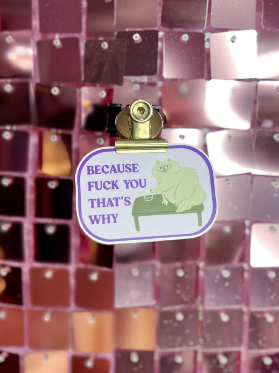 Bad Cat Funny Sticker Decal