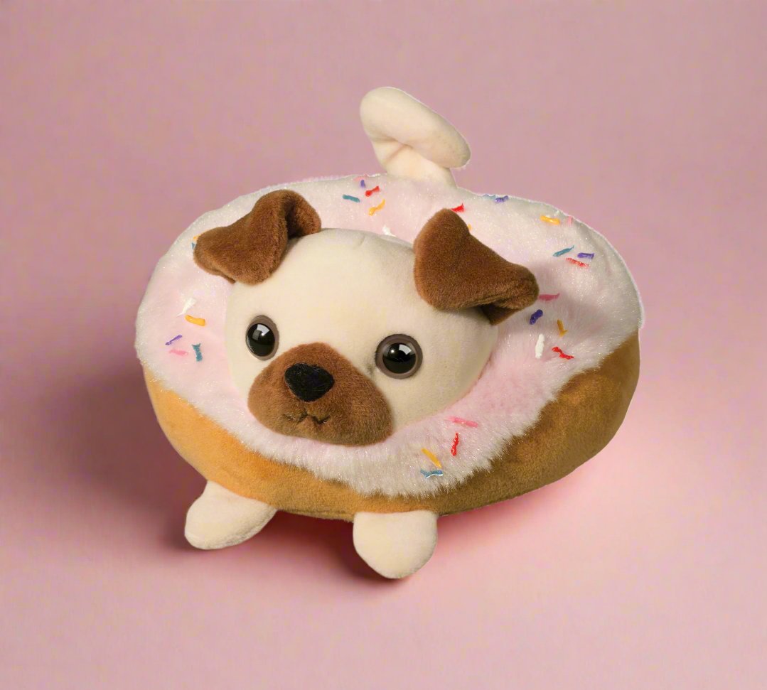 Pug Donut Stuffed Animal