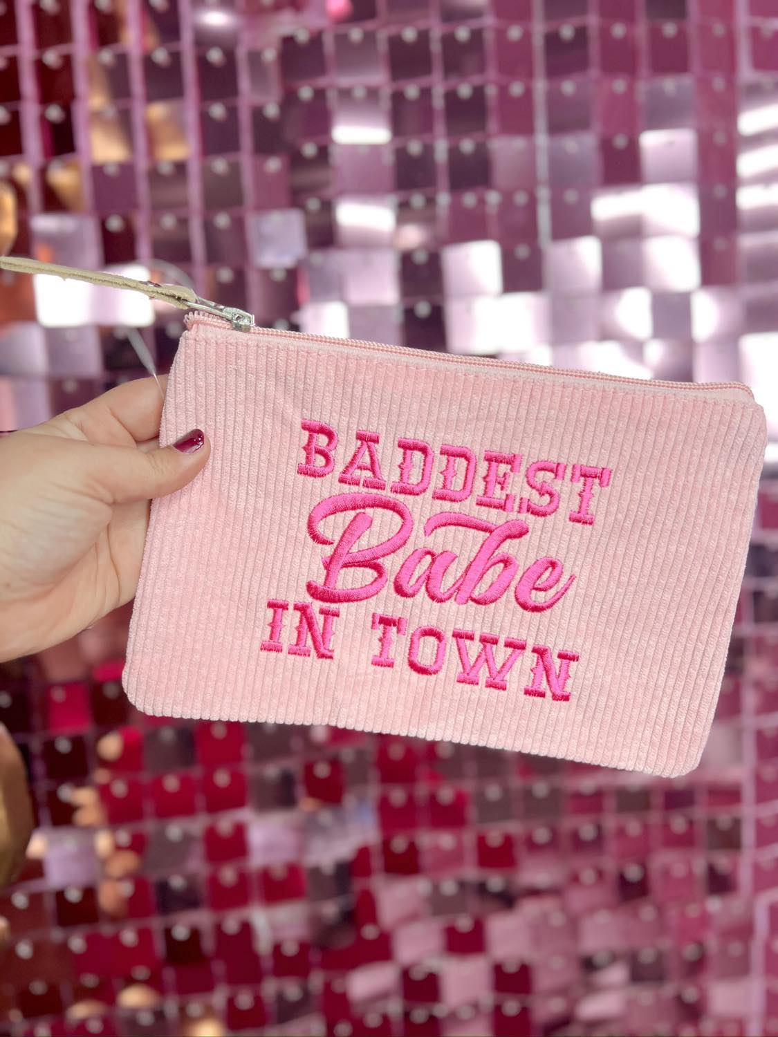 Baddest Babe in Town Corduroy Bag