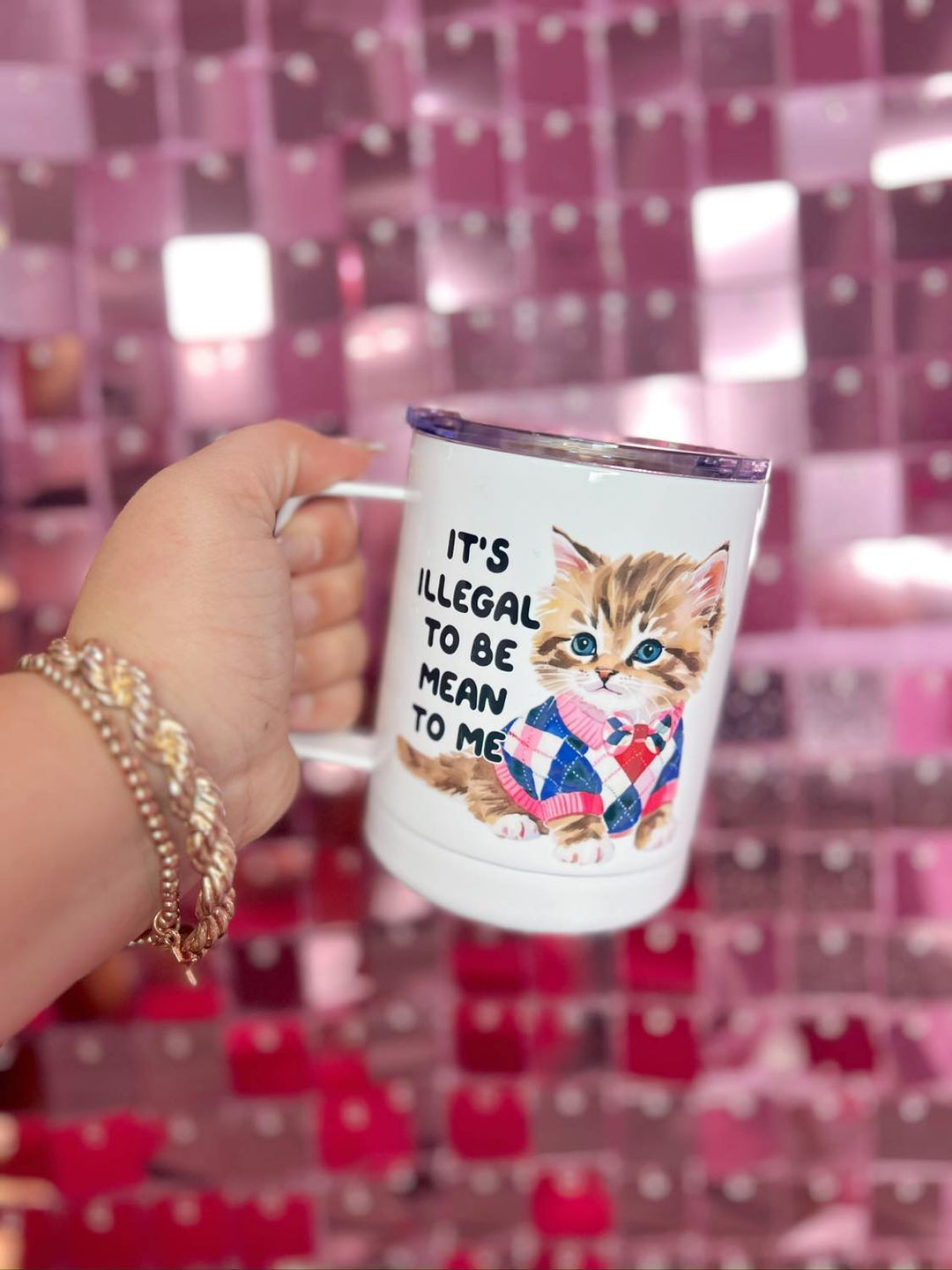 Illegal To Be Mean Travel Mug