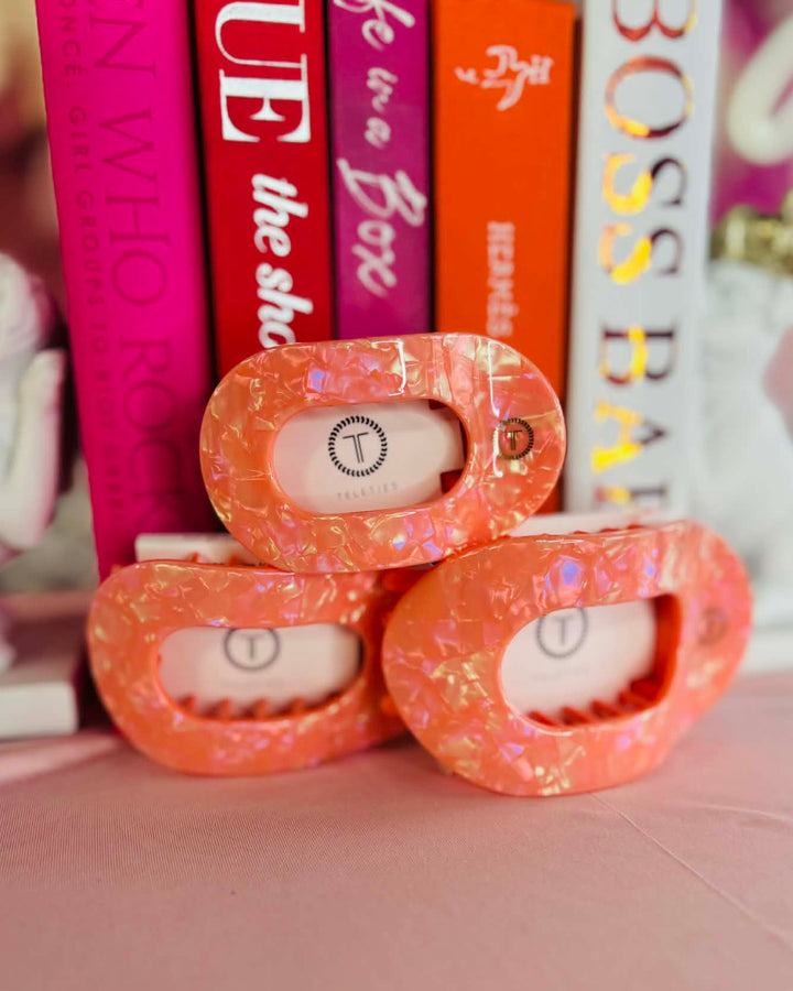 Dreamsicle Round Flat Hair Clip