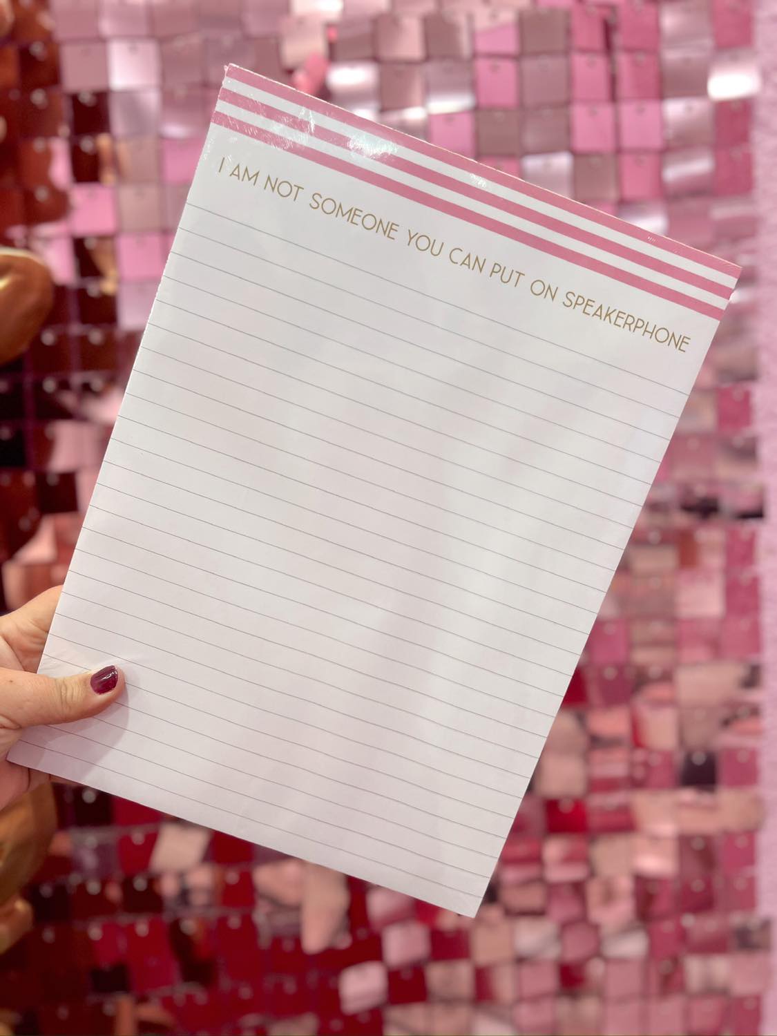 I'm Not Someone You Can Put On Speakerphone Notepad
