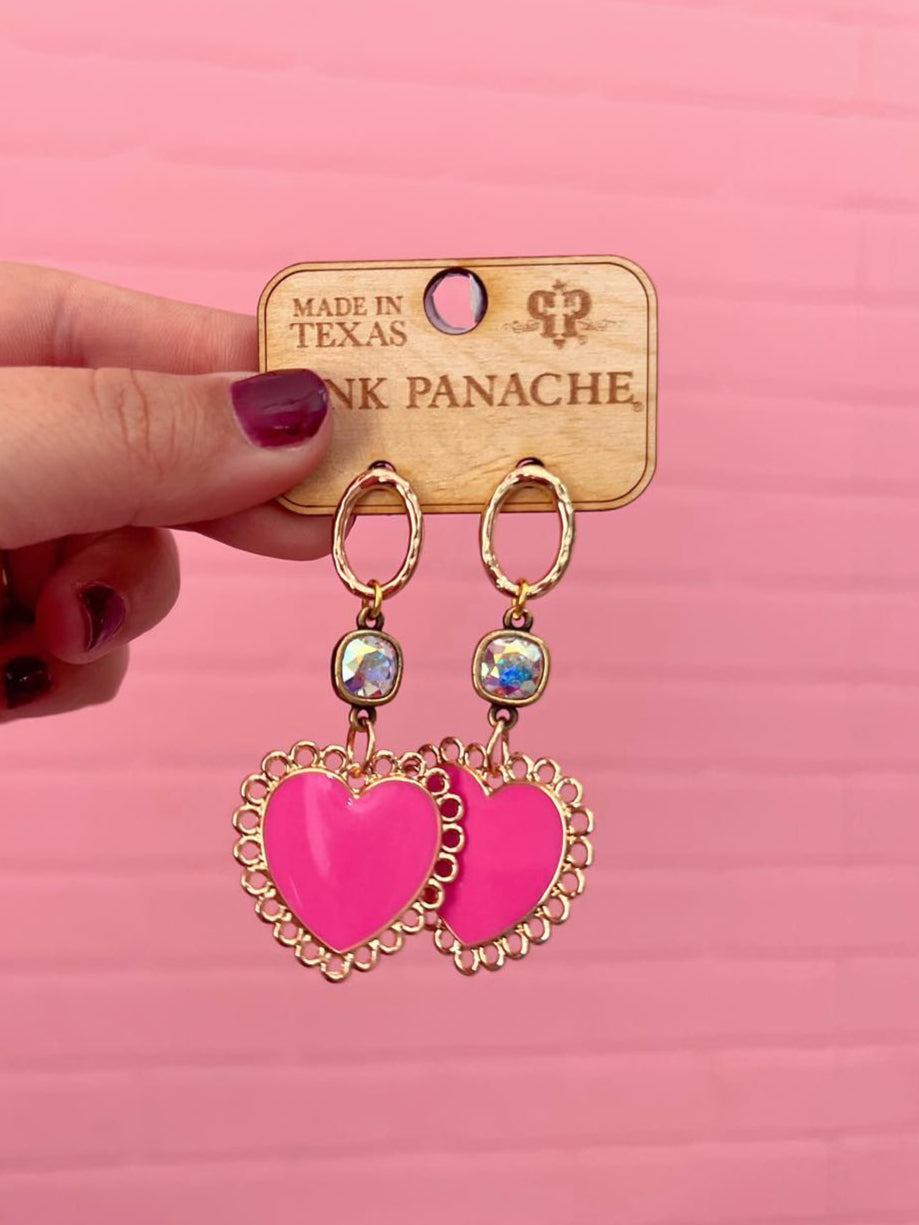 The Bailey Austrian Crystal Heart Earrings