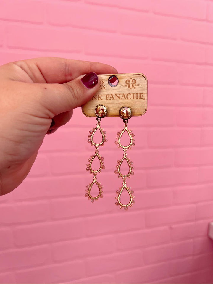 The Caitlin Triple Teardrop Earrings