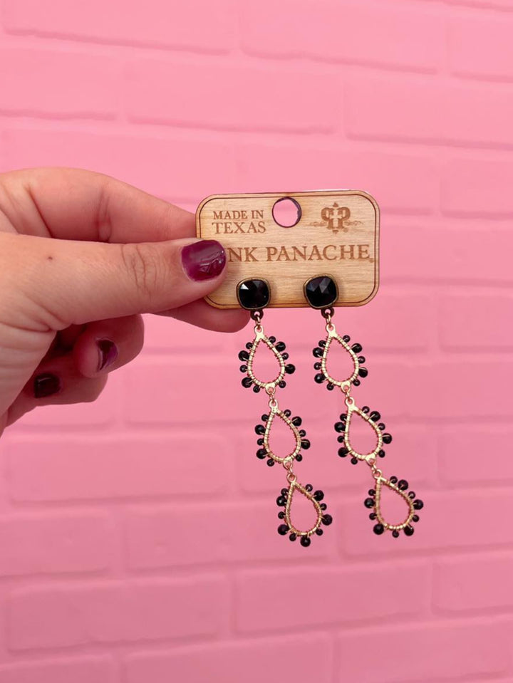 The Caitlin Triple Teardrop Earrings