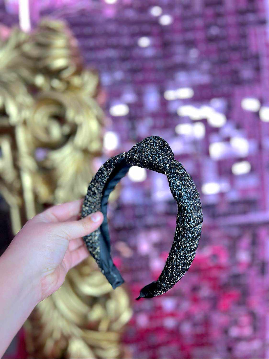 The Lurex Kylie Knotted Headband