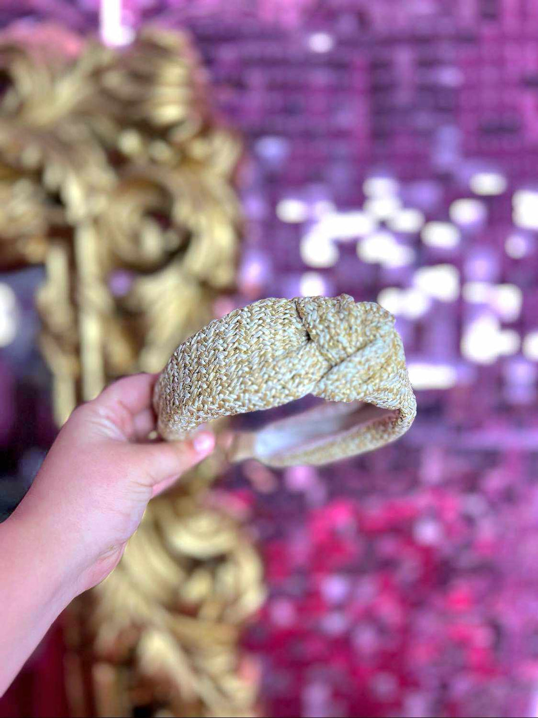 The Lurex Kylie Knotted Headband