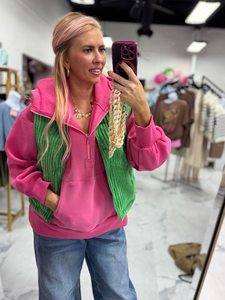 Ashlee Ribbed Puffer Vest