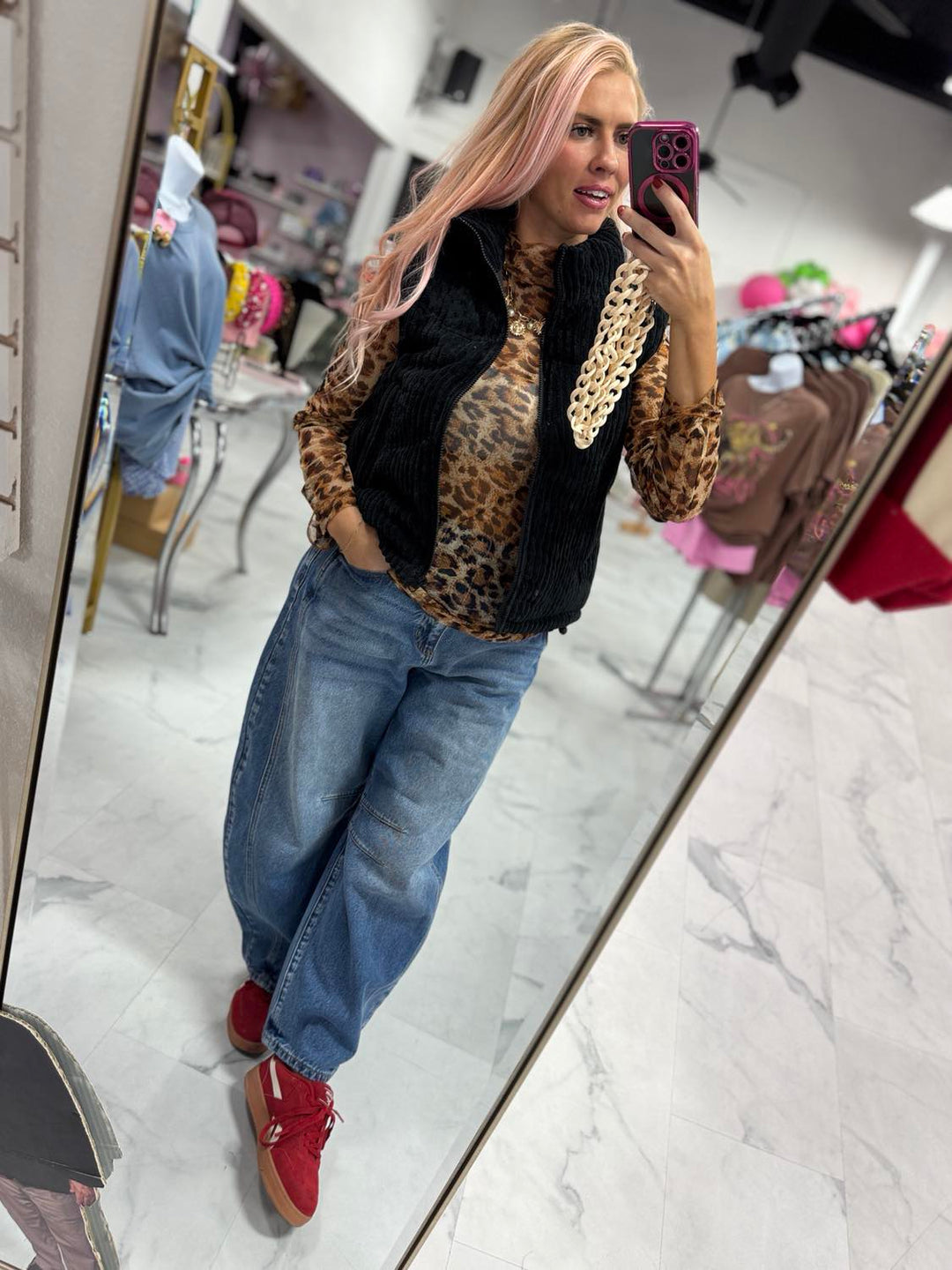 Ashlee Ribbed Puffer Vest