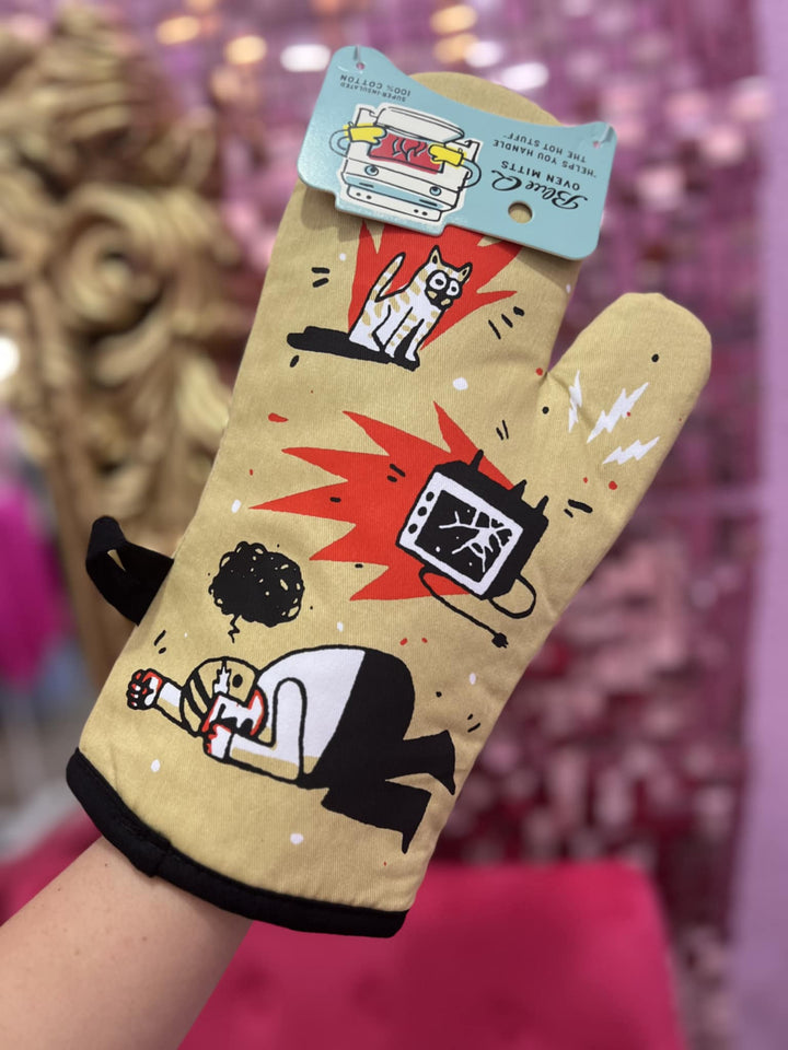 Yell At Football Oven Mitt