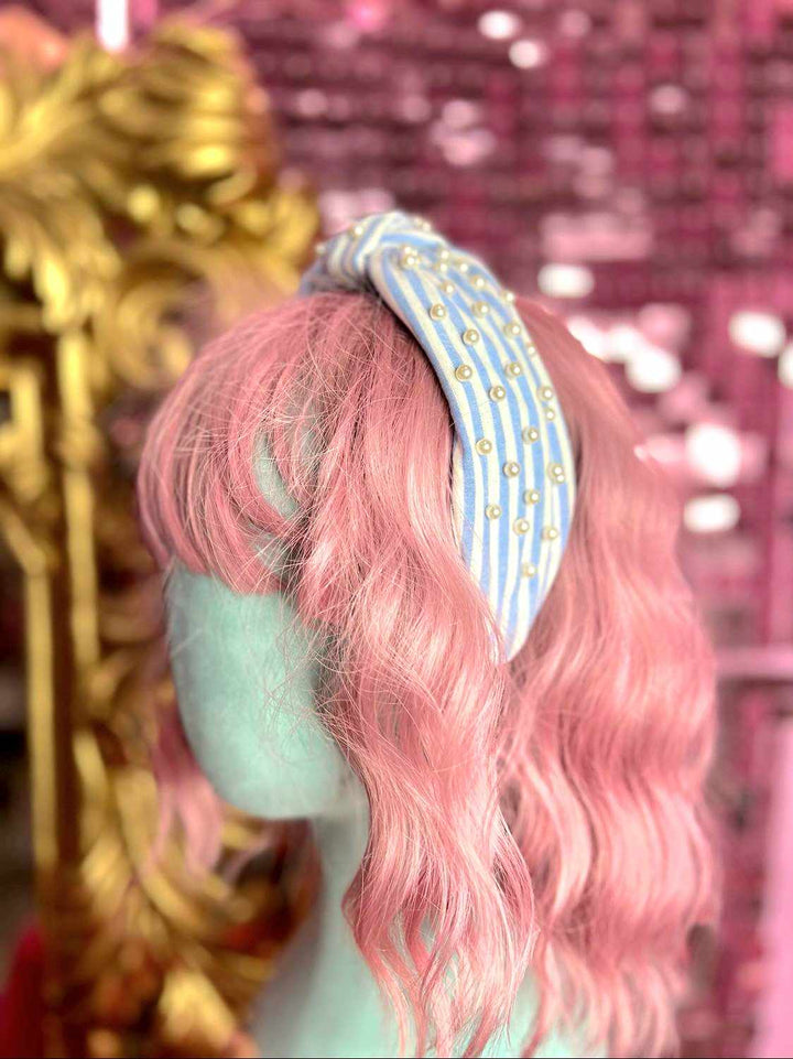 Pearls & Stripes Knotted Headband