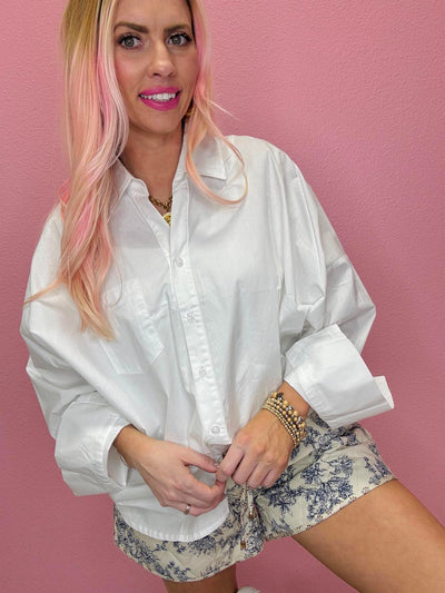 Timeless White Button Down Top