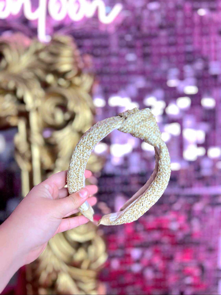 The Lurex Kylie Knotted Headband