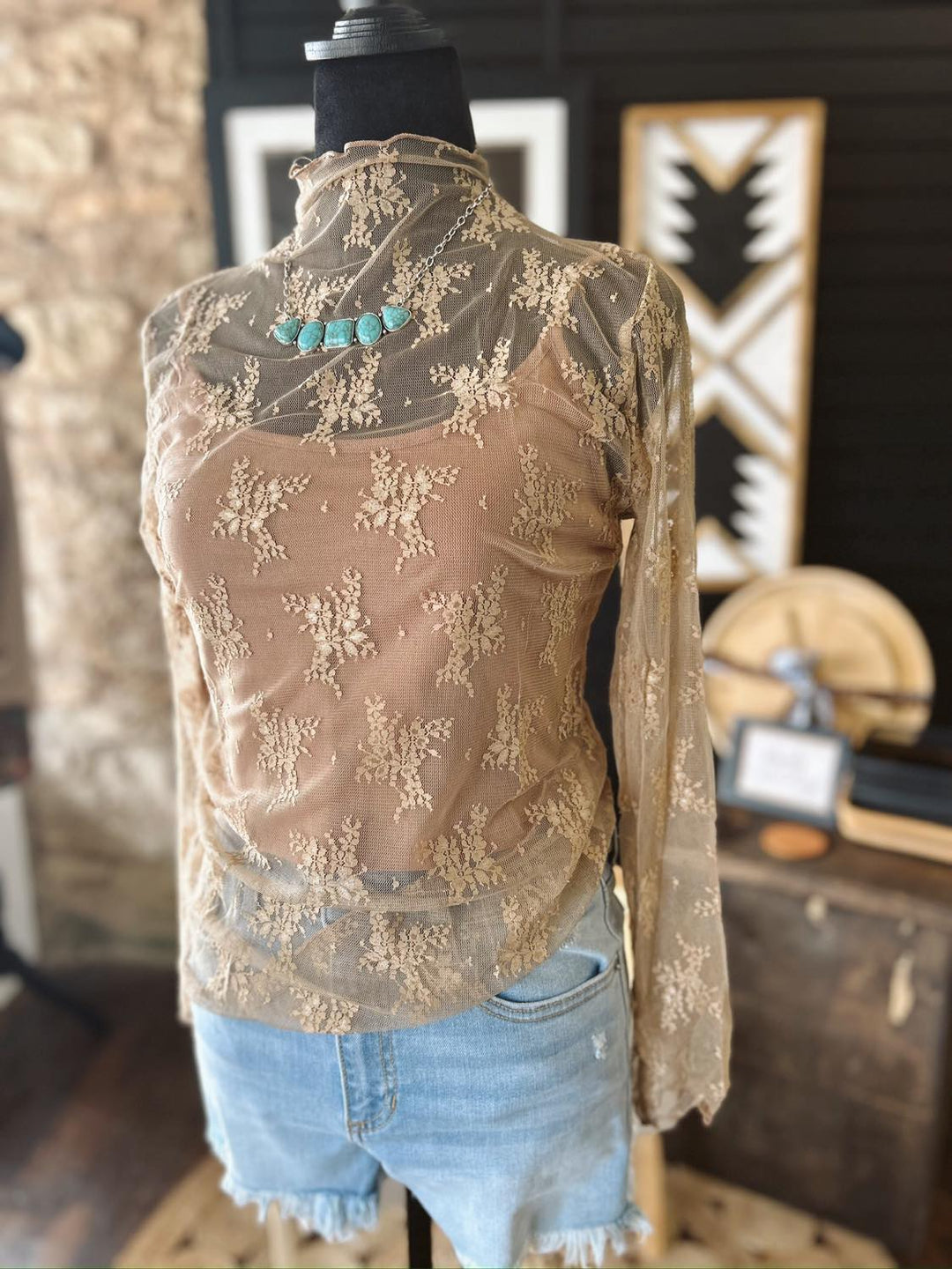 Lace Long Sleeve Top