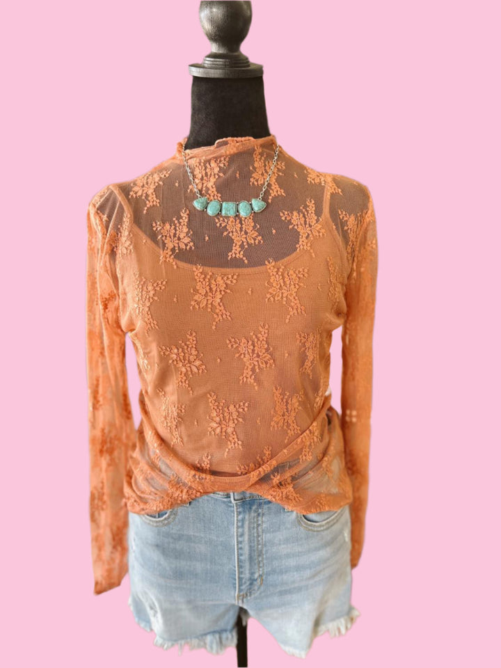 Lace Long Sleeve Top