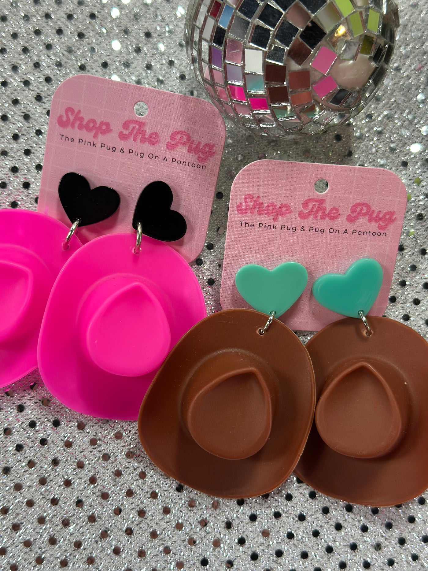 Yeehaw Cowboy Hat Earrings