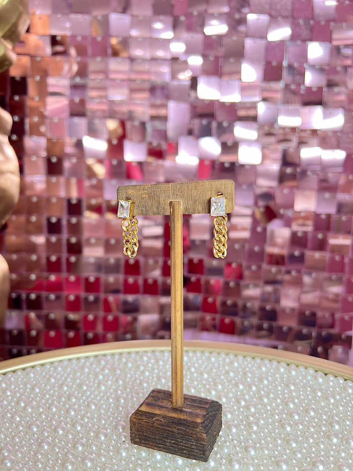 Diamond Chain Earrings