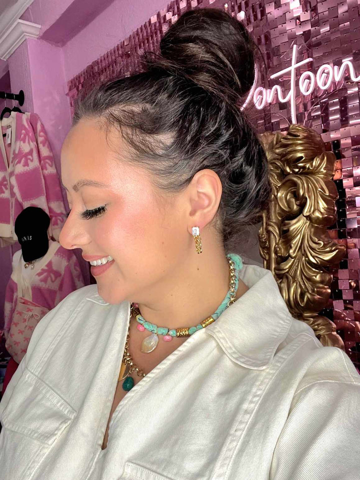 Diamond Chain Earrings