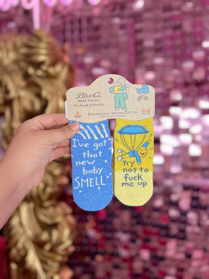 New Baby Smell/Try Not To Fuck Me Up Baby Socks