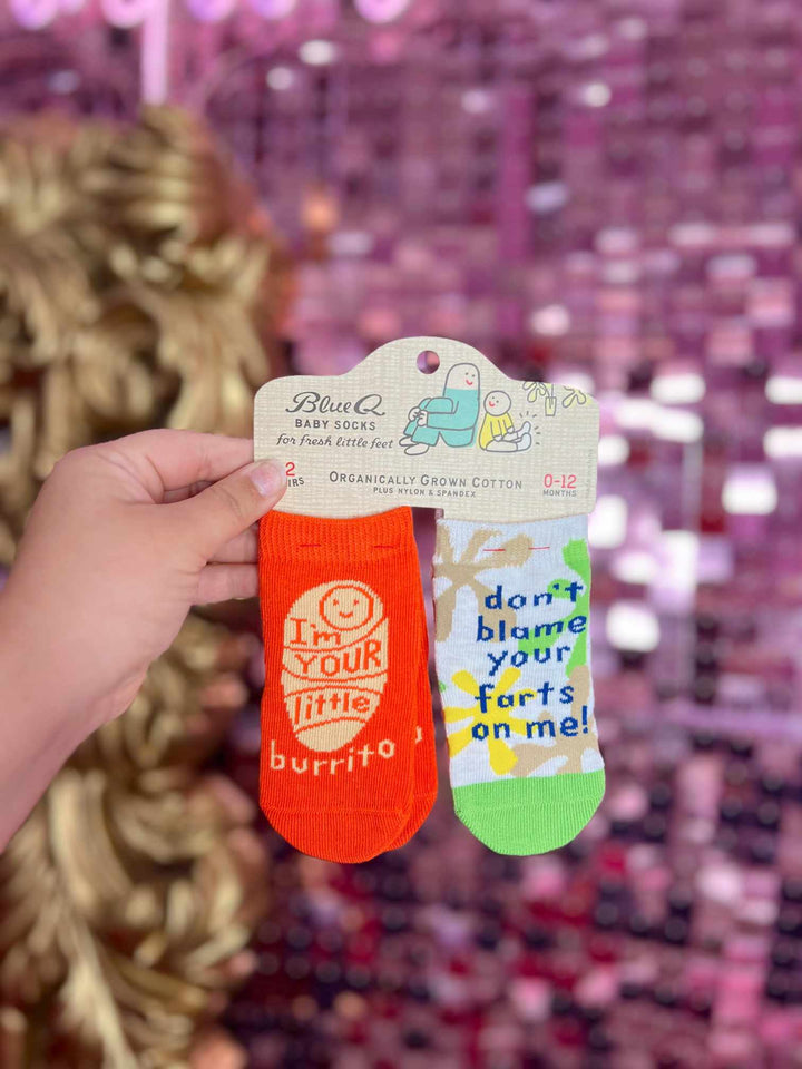 Burrito, Blame Your Farts Baby Socks