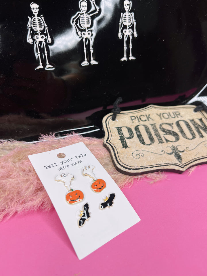 Trick or Treat Trio Stud Set