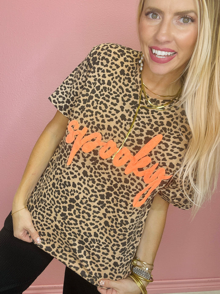 Spooky Leopard Graphic Tee