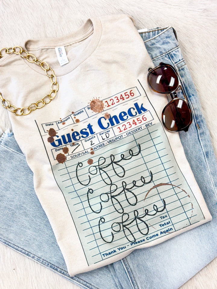 Coffee Guest Check Graphic Tee