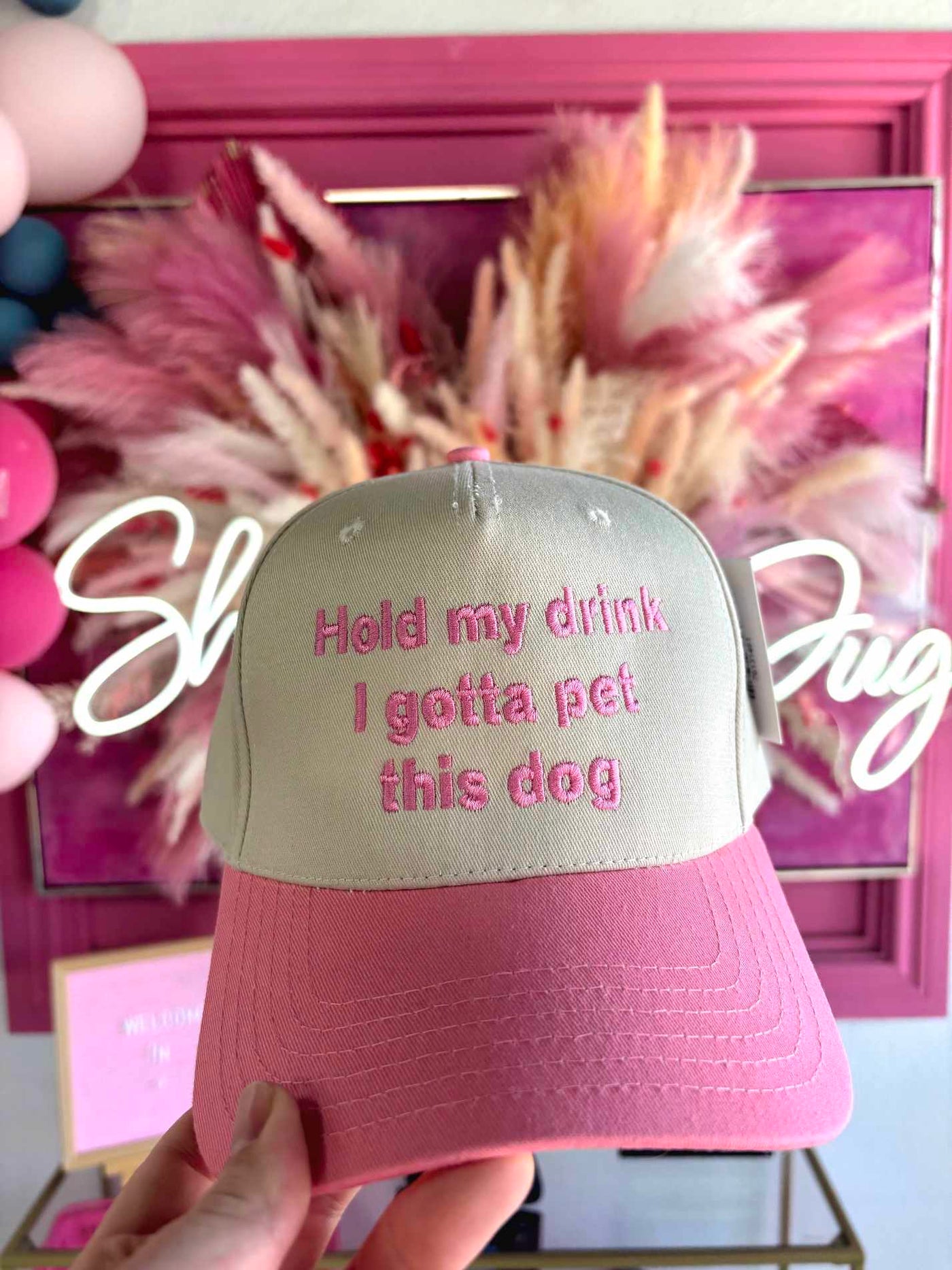 Hold My Drink I Gotta Pet This Dog Trucker Hat