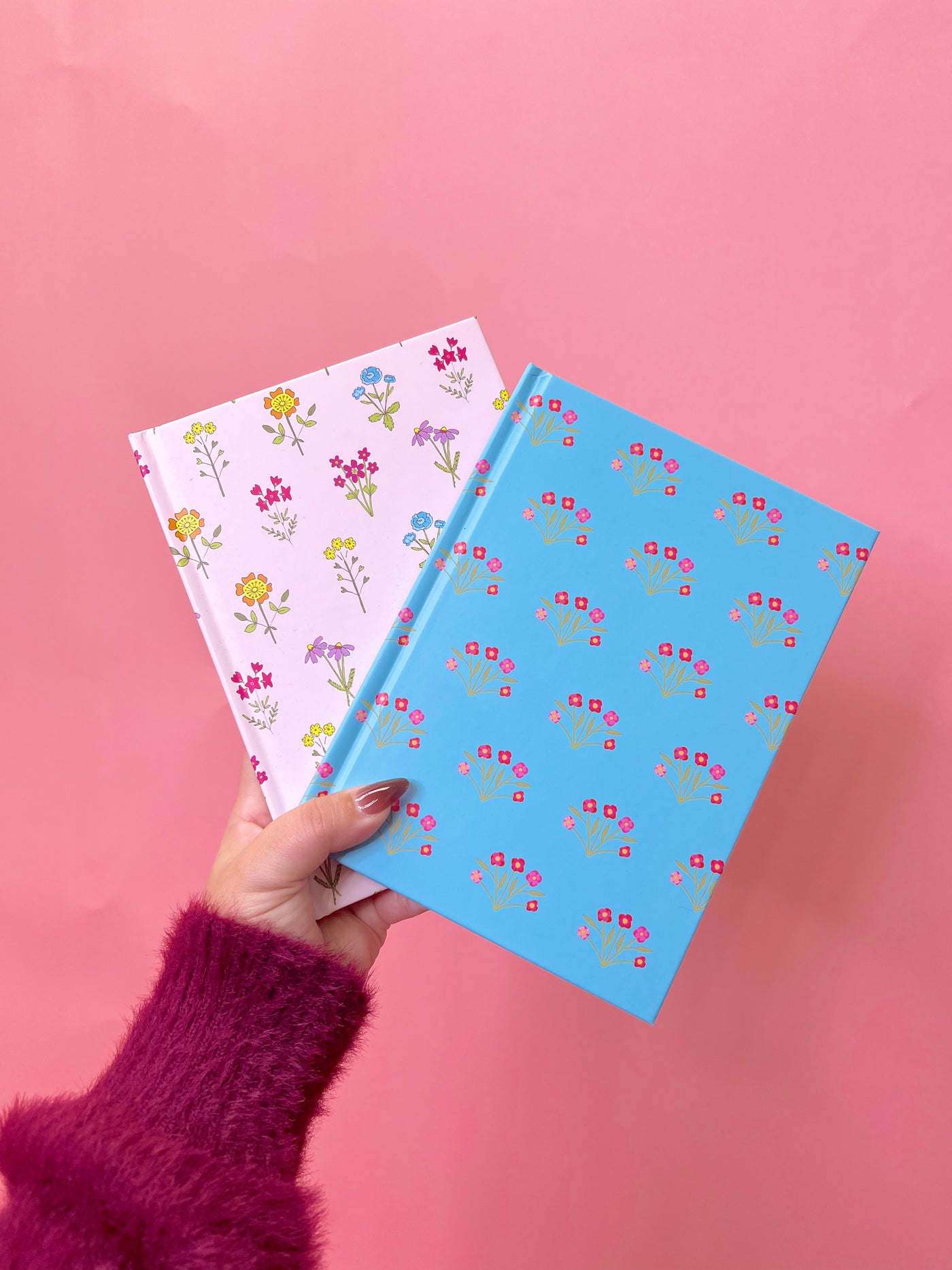 Blue Bouquets Hardcover Notebook