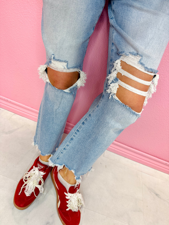 90's Vintage Crop Jeans