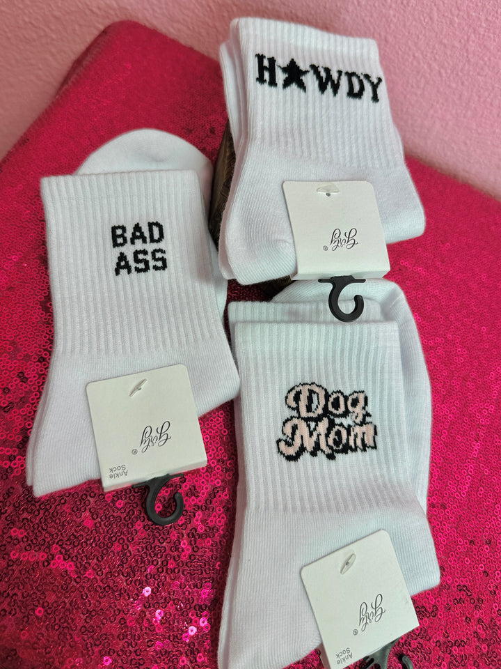 Dog Mom Crew Socks